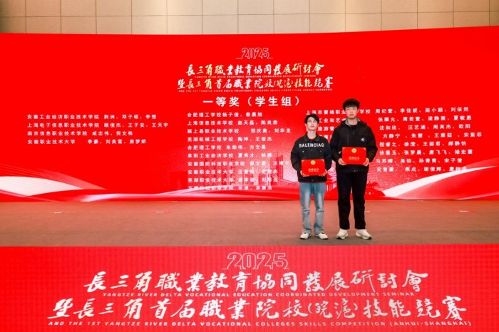 我校学子喜获首届“长三角（皖沪）职业院校技能竞赛”奖项